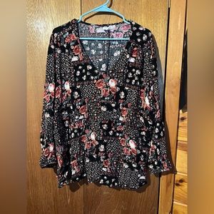 Floral Peplum Blouse